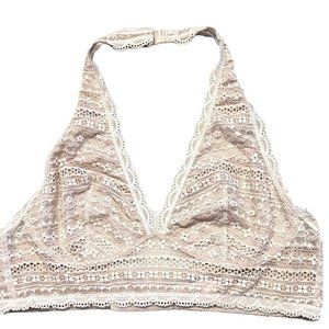 VICTORIA’S SECRET BLUSH PINK LACE BRALETTE SIZE LARGE